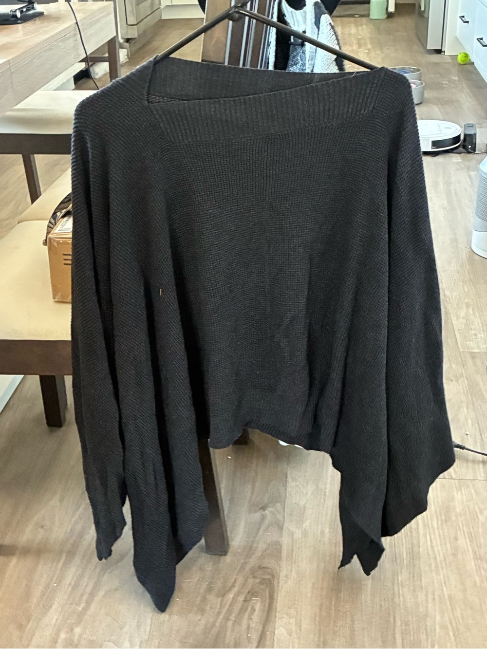 lululemon athletica Black Off-the-Shoulder Oversized Knit Sweater